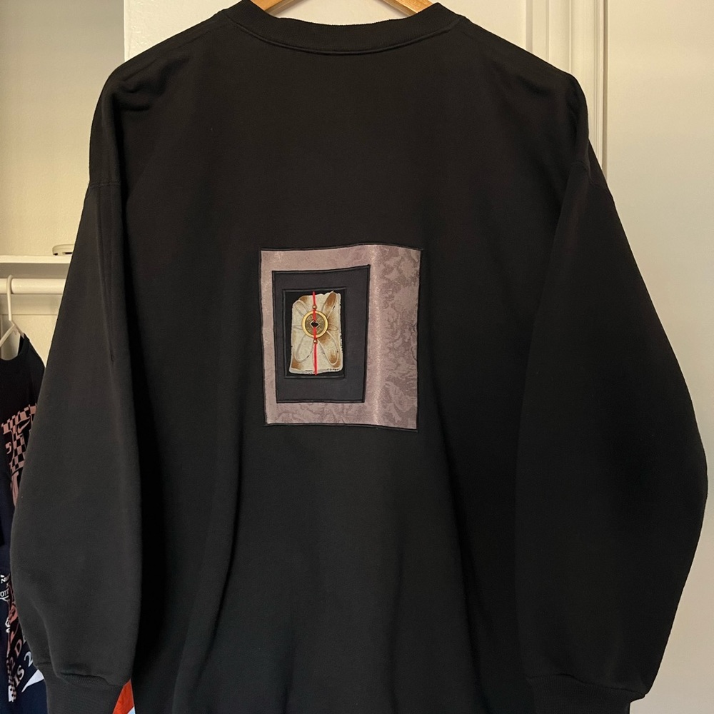 Vintage 90s Japanese art zip up sweater